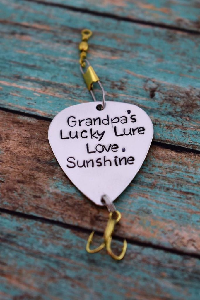 Gifts for Grandpa - what to get Grandpa for Christmas - a personalized fishing lure
