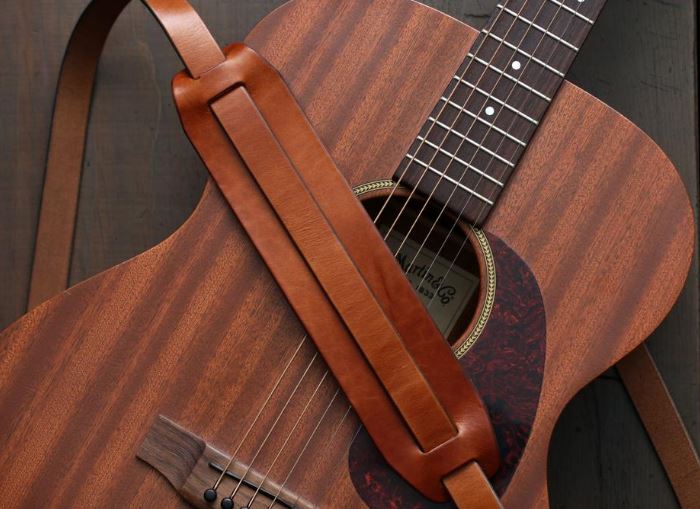 handcrafted leather guitar strap on Etsy